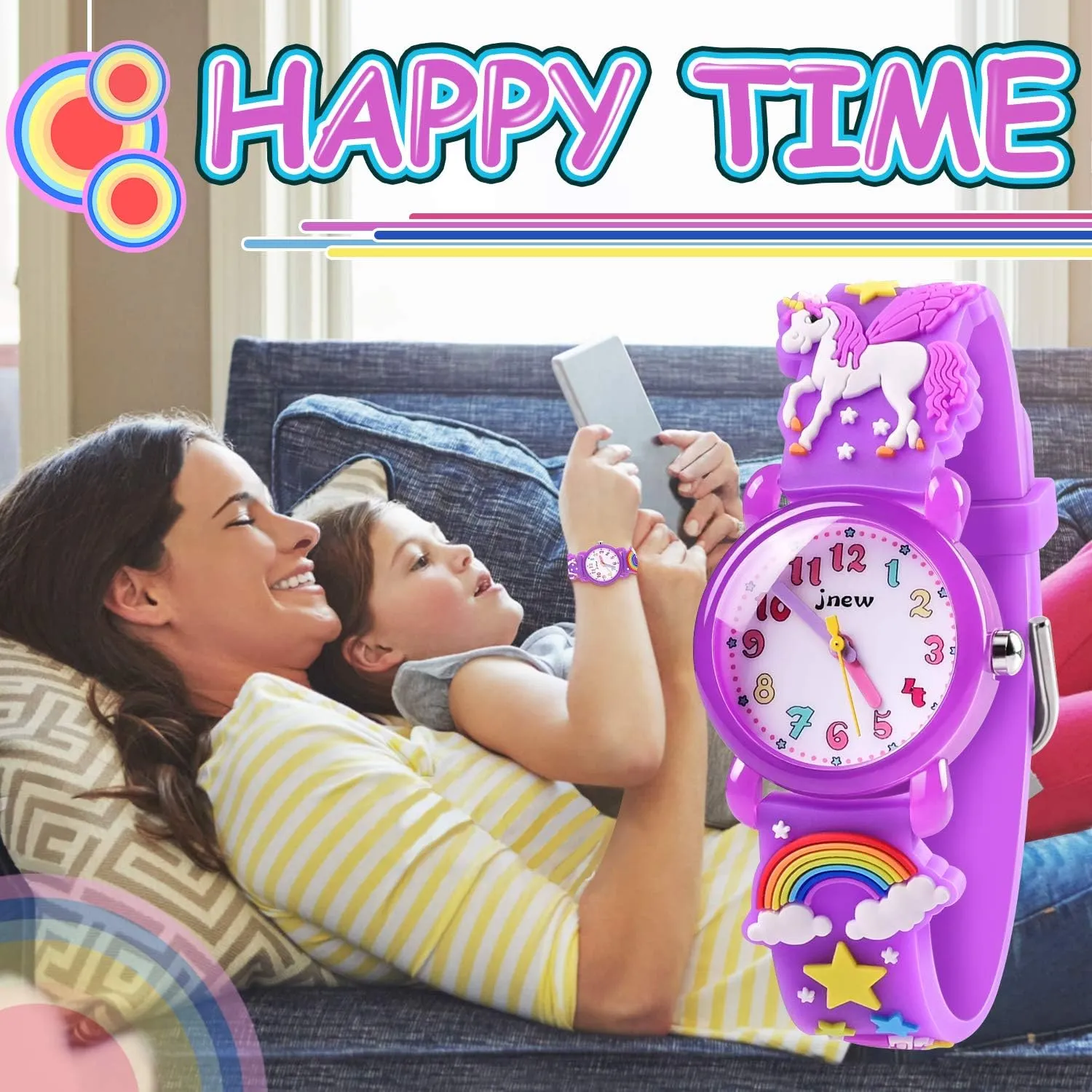 Girls Watch - 3D Cartoon Waterproof Toddler Watch, Gifts for Girls Age 2-8 Toys for 3 4 5 6 7 Year Old Girls - Kids Gifts