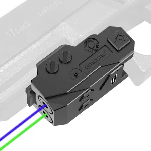 Gmconn Rechargeable Green/Blue/Red/IR/Purple Beam, Low Profile Beams Compatible with 21MM Rail