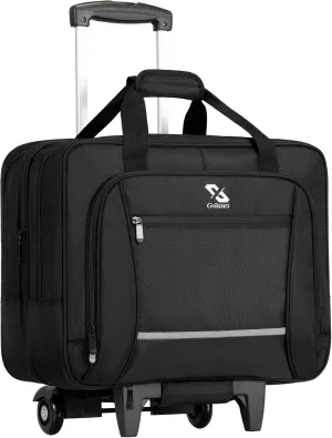 Golkcurx Rolling Laptop Bag with Wheels, Removable Water-Repellent Rolling Briefcase for Women and Men