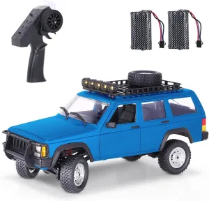 Goolsky RC Rock Crawler, 1:12 Scale Remote Control Car, 4WD Off Road RC Truck, 2.4Ghz All Terrains Climbing Vehicle, RC Car with LED Lights for Kids and Adults, Include 2 Batteries (Blue)