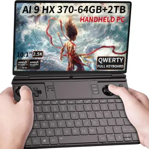 GPD Win Max 2 2025 [AMD Ryzen AI 9 HX 370] 10.1 Inches Mini Handheld Win 11 PC Video Game Console Laptop 2560X1600 Touchscreen Tablet PC (AI 9 HX 370-64GB 2TB)