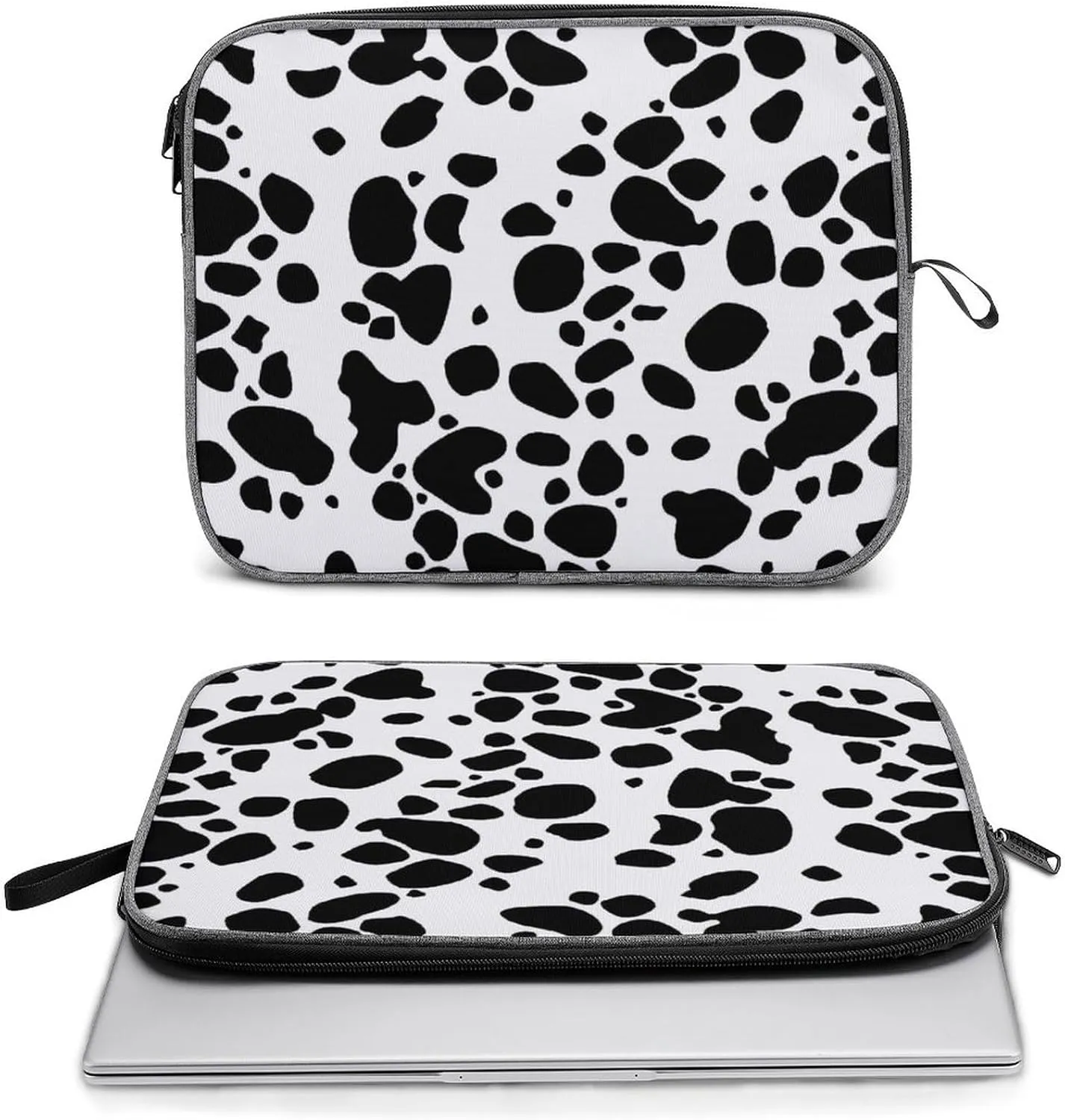 Green Boston Terrier Dogs Large Capacity Portable Laptop Case Unisex