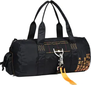 Greencity Small Gym Bag Travel Duffel Bag Sports Tote Tactical Parachute Weekender Work Out Bags for Women & Men Waterproof Lightweight,Black