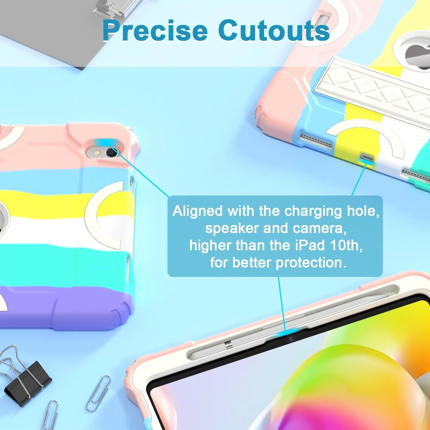 Grifobes for iPad 11-inch (A16) 2025 / 10th Generation Case 10.9 inch 2022, iPad 11th / 10th Case with Pencil Holder Heavy Duty Rugged Protective Cover with Kickstand for Girls Kids Camouflage