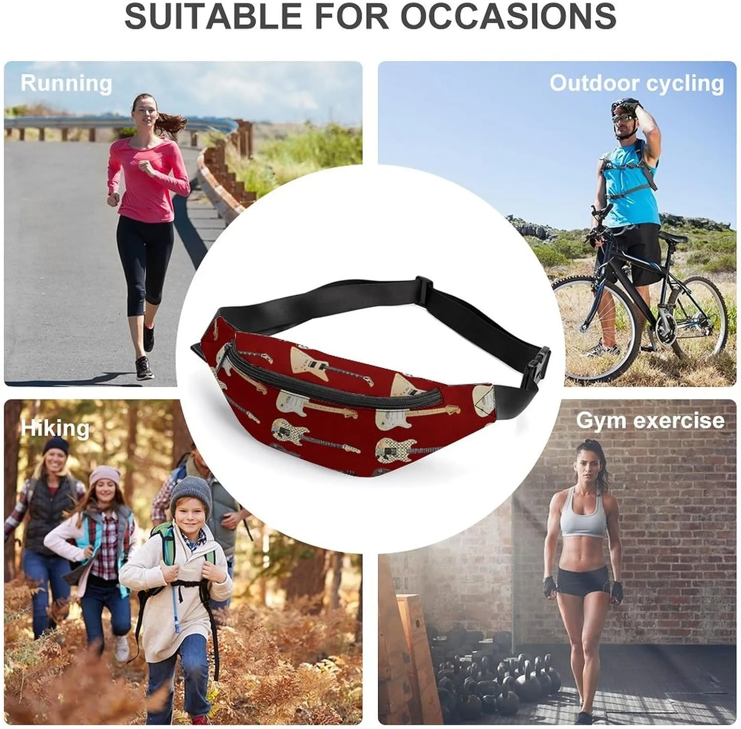 GUIT ARS Crossbody Waist Bag with Large Capacity And Portability