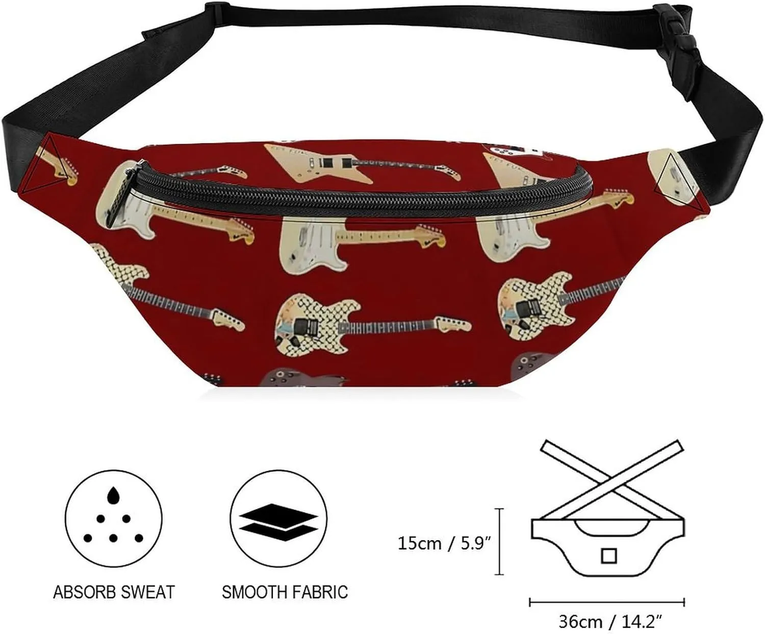 GUIT ARS Crossbody Waist Bag with Large Capacity And Portability