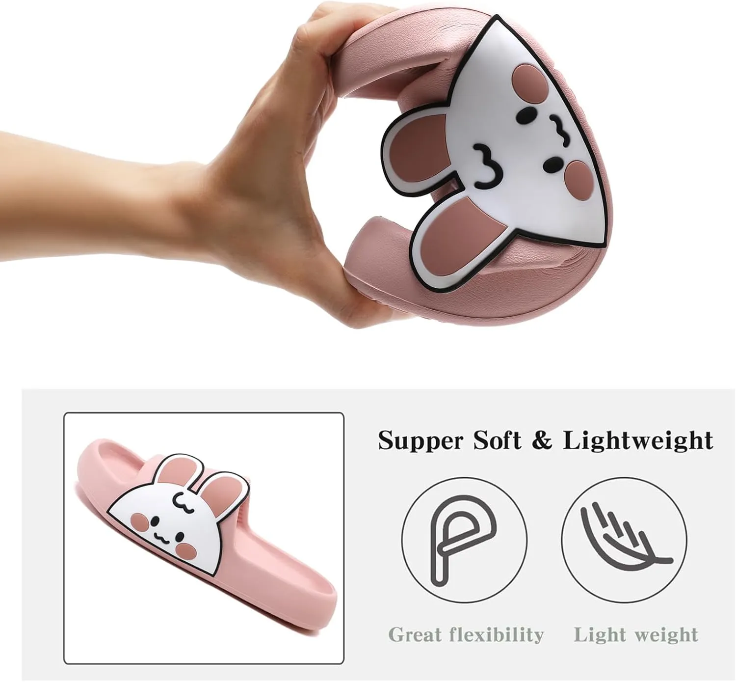 Guyarns Big Kids Cloud slides,Boys Girls Slides Non-slip Summer Beach Pool Shoes Toddler Cartoon Slides Sandals Indoor&Outdoor Garden Slippers Shower Shoes