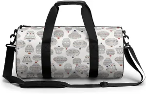 Gym Bag for Men Women Lightweight Sports Duffle Bag with Multiple Compartments Cylindrical Gym Bag for Fitness Travel And Outdoor Activities Ater Resistant Yoga Bag Training Bag Ethnic Stripes