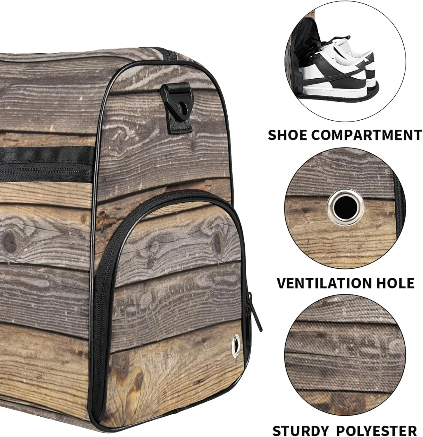 Gym Bag for Women Men Abstract Modern Floor Texture Travel Duffle Bag with Shoe Compartment Waterproof Sports Tote Bags Large Overnight Weekender Bags for Travel Swimming Gym Yoga Dance