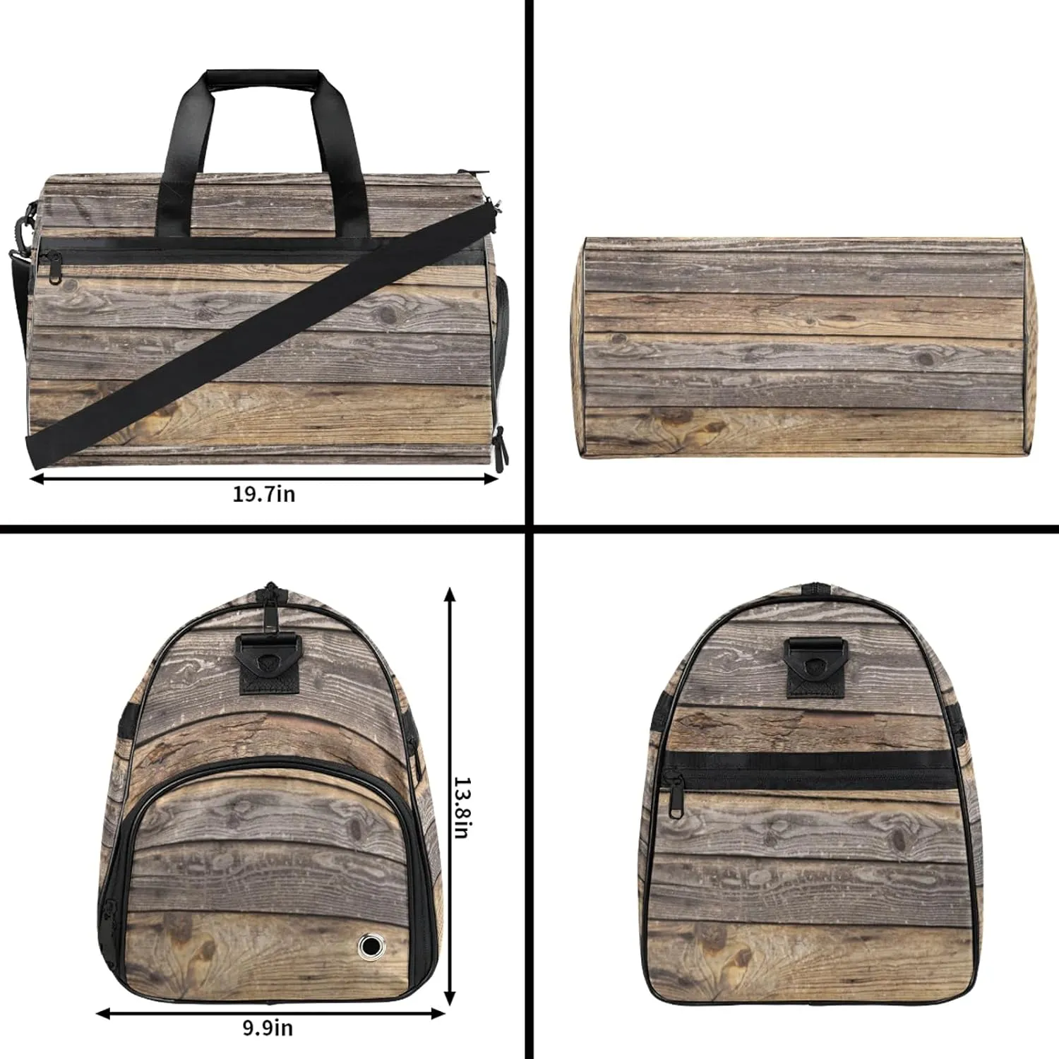 Gym Bag for Women Men Abstract Modern Floor Texture Travel Duffle Bag with Shoe Compartment Waterproof Sports Tote Bags Large Overnight Weekender Bags for Travel Swimming Gym Yoga Dance