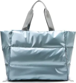 Gym for women Sports Waterproof Yoga Mat Organizer Weekend Travel Duffle Sport Fitness Shoulder Handbag (Blue Color)