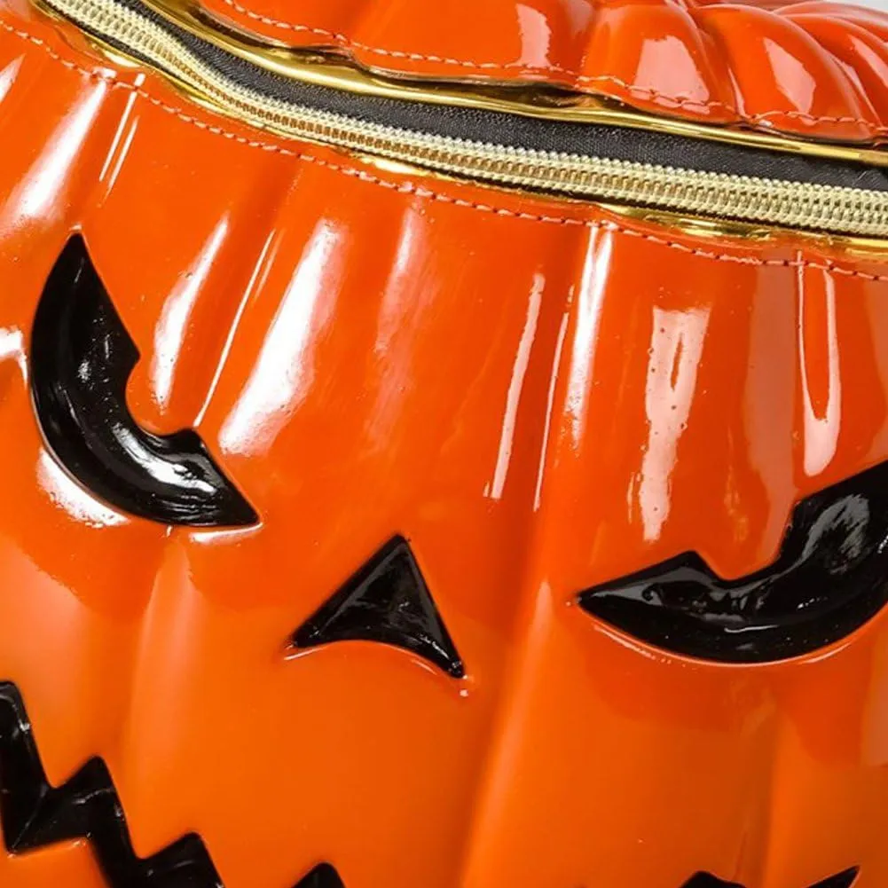 Halloween Purse Pumpkin Purse Crossbody Bag Novelty Devil Shoulder Bag Pu Leather Halloween Pumpkin Handbag Trick or Bag