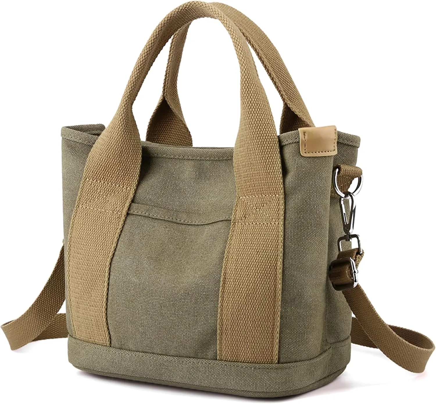 Handbag for Women Multi-Pockets, Canvas Tote Shoulder Bags with Zipper, Satchel Hobo Bag for Travel Work