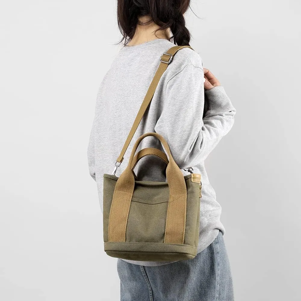 Handbag for Women Multi-Pockets, Canvas Tote Shoulder Bags with Zipper, Satchel Hobo Bag for Travel Work