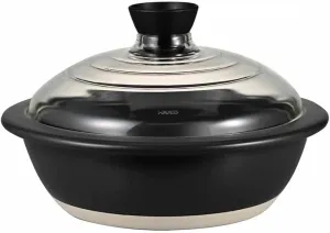 HARIO GDN-255-B-W Pot with Glass Lid No. 9, 10.8 fl oz (3,000 ml)