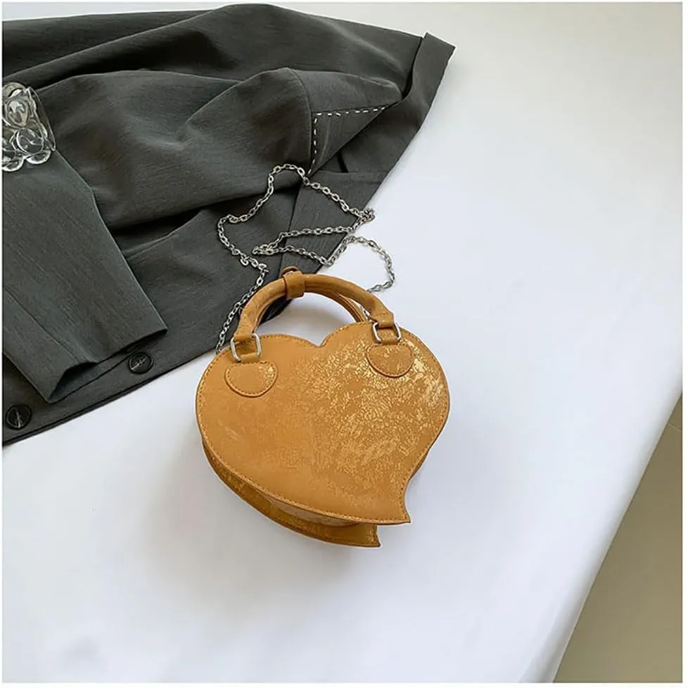 Heart Shape Crossbody Bag for Women Gothic Skeleton Claw Satchel Handbags