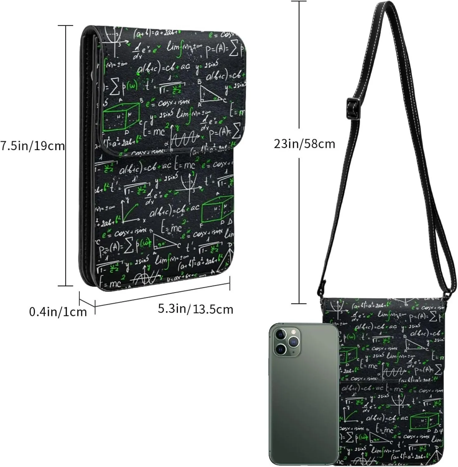 Hearts Spades Poker Casino Cell Phone Purse Small Crossbody Bags For Women Men Wallet Purses With Adjustable Strap