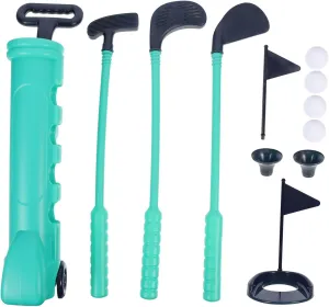 HEMOTON 1 Set Golf Playset Outdoor Indoor Educational for Boys Portable Golf Game Kit with Natural Clubs Fun Activity for Playroom Family Interaction