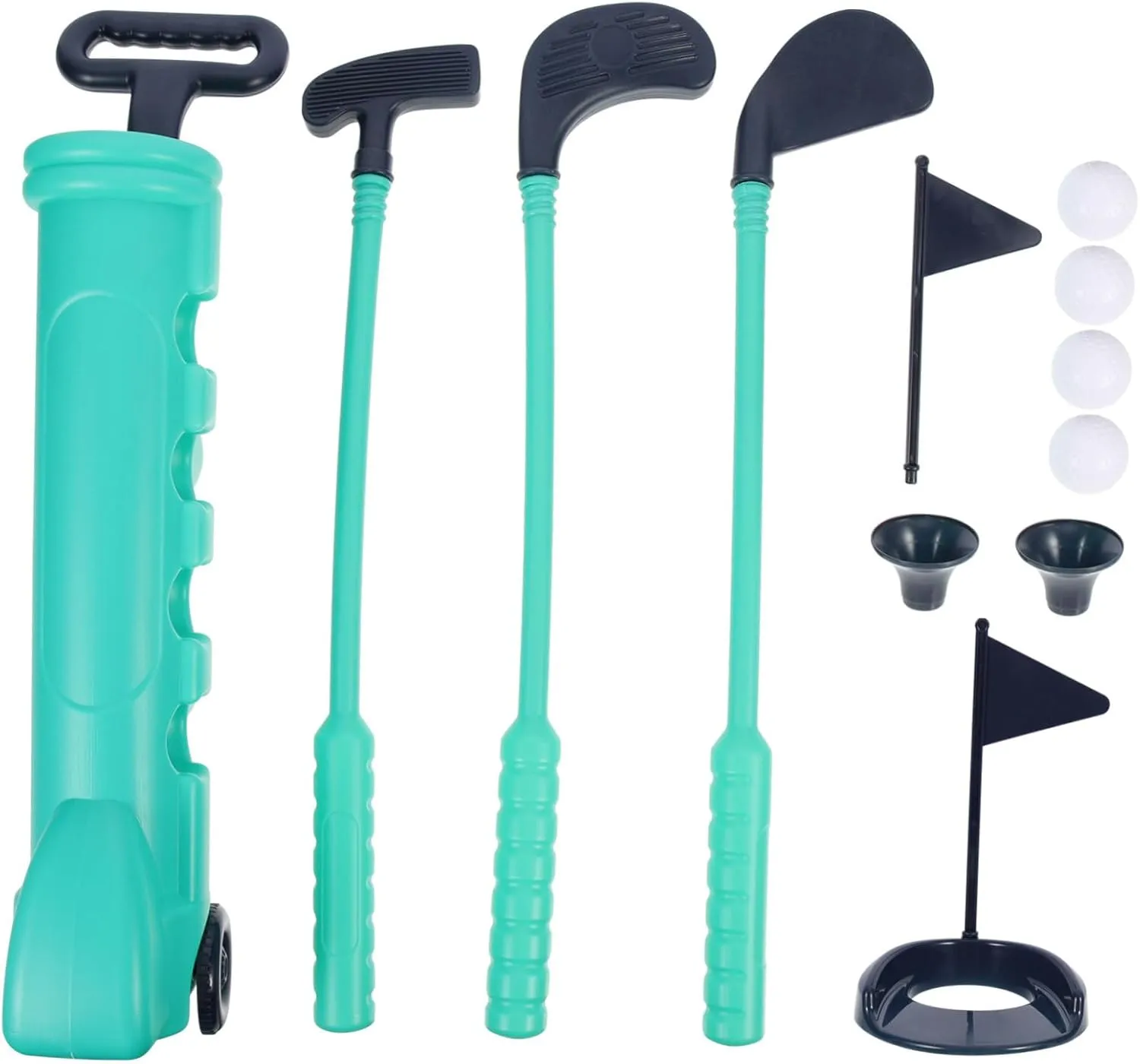 HEMOTON 1 Set Golf Playset Outdoor Indoor Educational for Boys Portable Golf Game Kit with Natural Clubs Fun Activity for Playroom Family Interaction