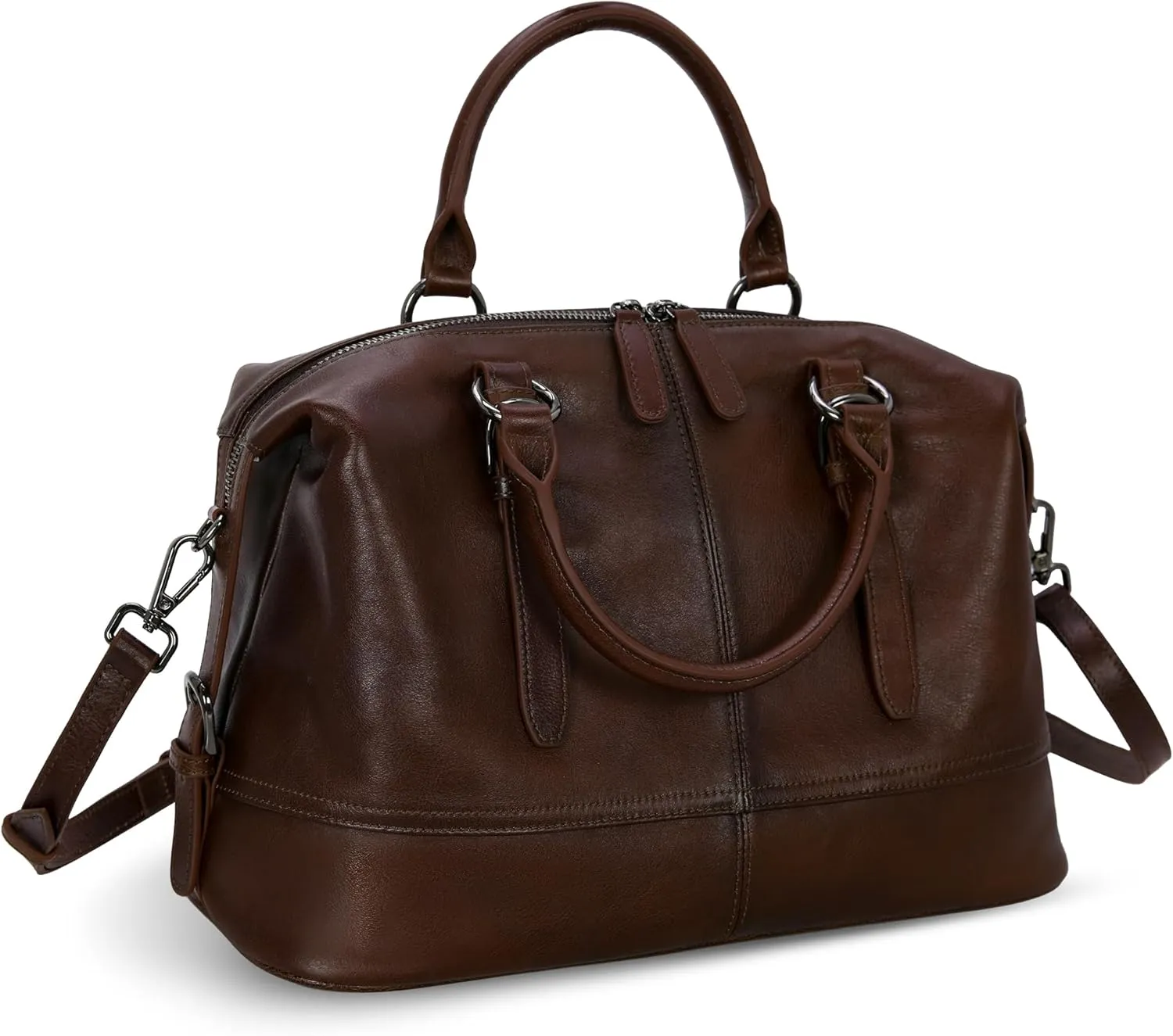 HESHE Women's Designer Leather Purses Tote Bag for Work Top Handle Handbag Shoulder Bag Large Capacity Cross Body Bag