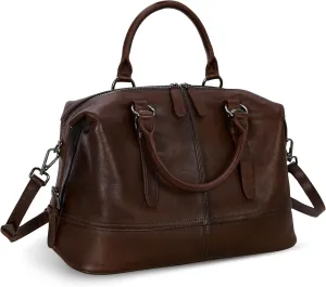 HESHE Women's Designer Leather Purses Tote Bag for Work Top Handle Handbag Shoulder Bag Large Capacity Cross Body Bag