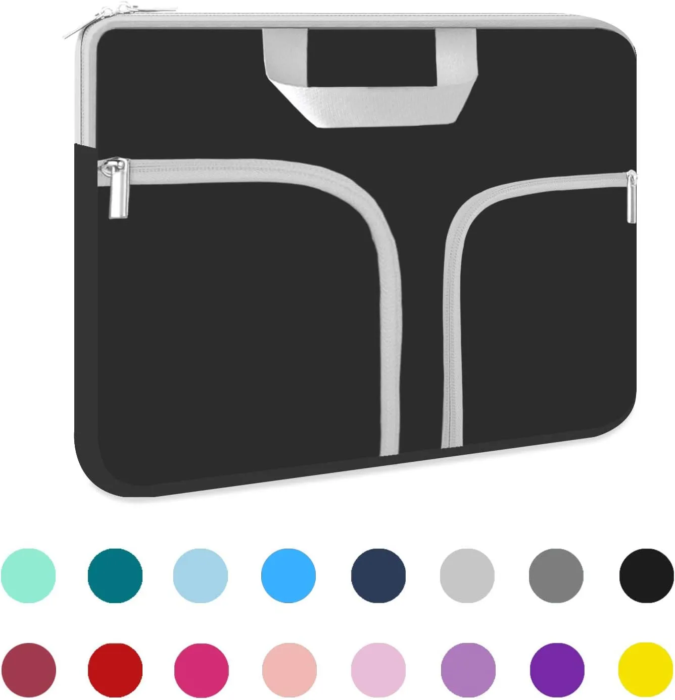 HESTECH 15.6 Laptop Sleeve Case Cover Protective Bag for 15" inch HP Pavilion Asus ZenBook VivoBook Acer Aspire Predator IdeaPad ThinkPad Dell XPS Chromebook Computer,Black