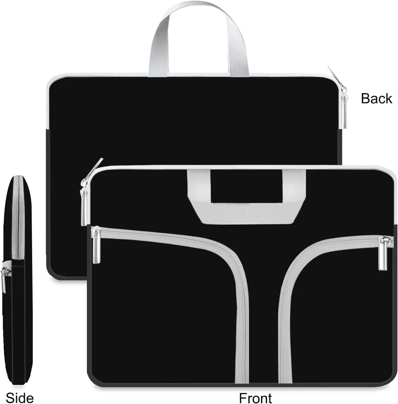 HESTECH 15.6 Laptop Sleeve Case Cover Protective Bag for 15" inch HP Pavilion Asus ZenBook VivoBook Acer Aspire Predator IdeaPad ThinkPad Dell XPS Chromebook Computer,Black