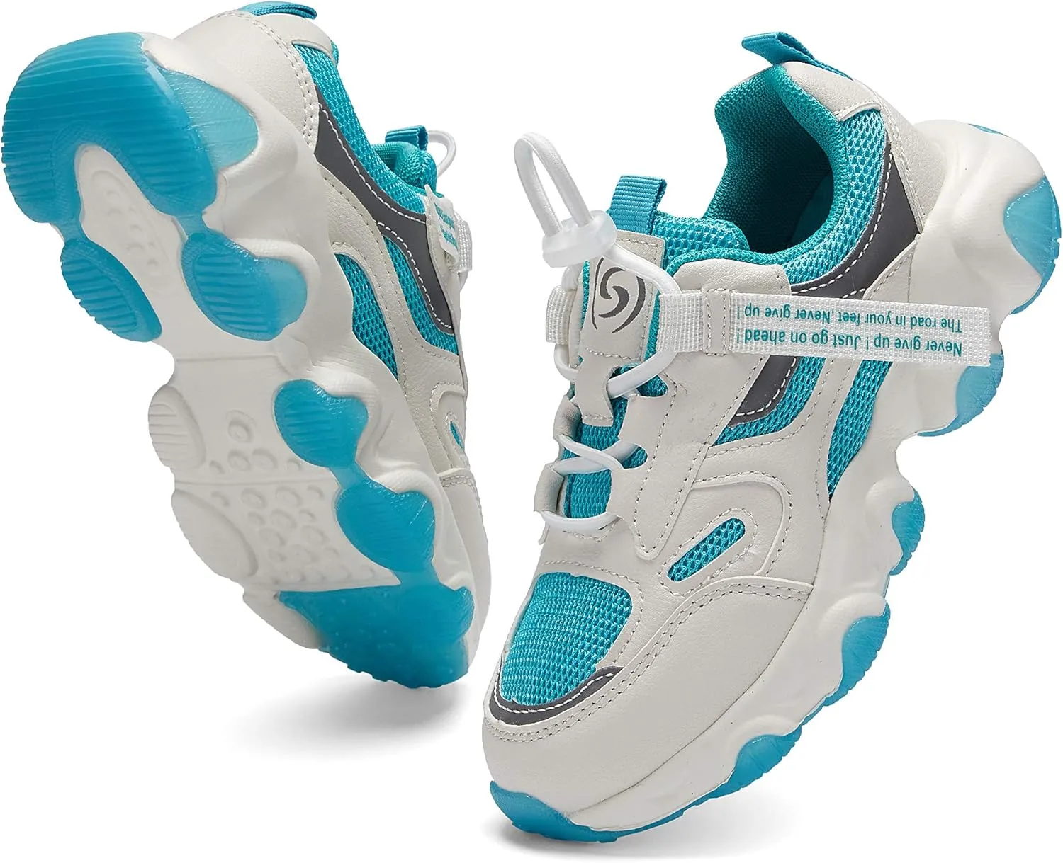 Hetios Kids Shoes Girls Lightweight Athletic Running Shoes Breathable Knit School Sports Shoes (Toddler/Little Kid/Big Kid)