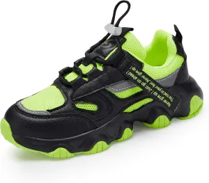 Hetios Kids Shoes Girls Lightweight Athletic Running Shoes Breathable Knit School Sports Shoes (Toddler/Little Kid/Big Kid)