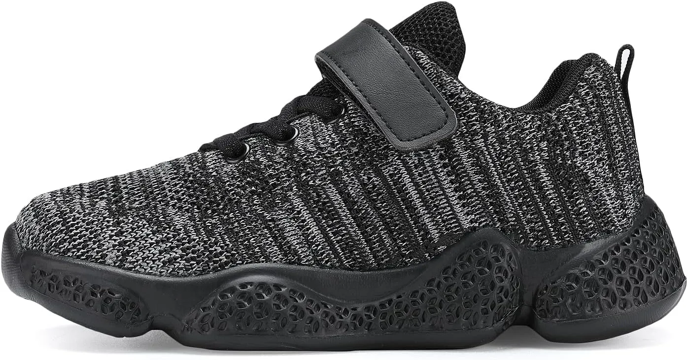 Hetios Kids Shoes Girls Lightweight Athletic Running Shoes Breathable Knit School Sports Shoes (Toddler/Little Kid/Big Kid)