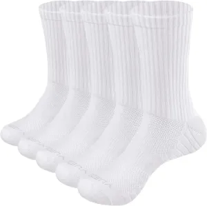 Hgvcfcv Men Thick Breathable Cotton Cushion Crew Outdoor Sports Hiking Trekking Socks Work Boot Socks For Men
