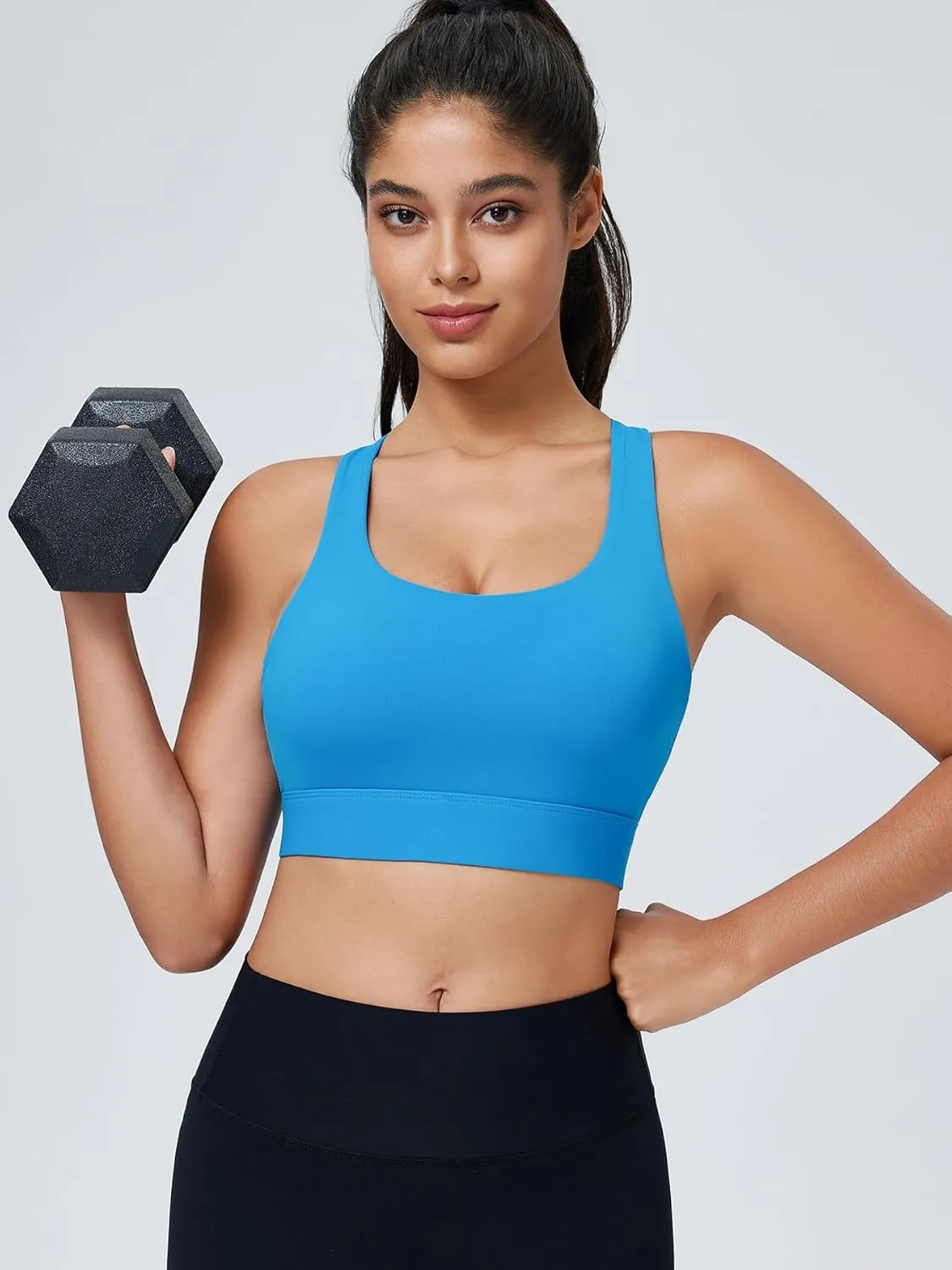 High Impact Sports Bra for Women High Support Molded Cups Strappy Women’s Sports Bra for Workout,Training and Running