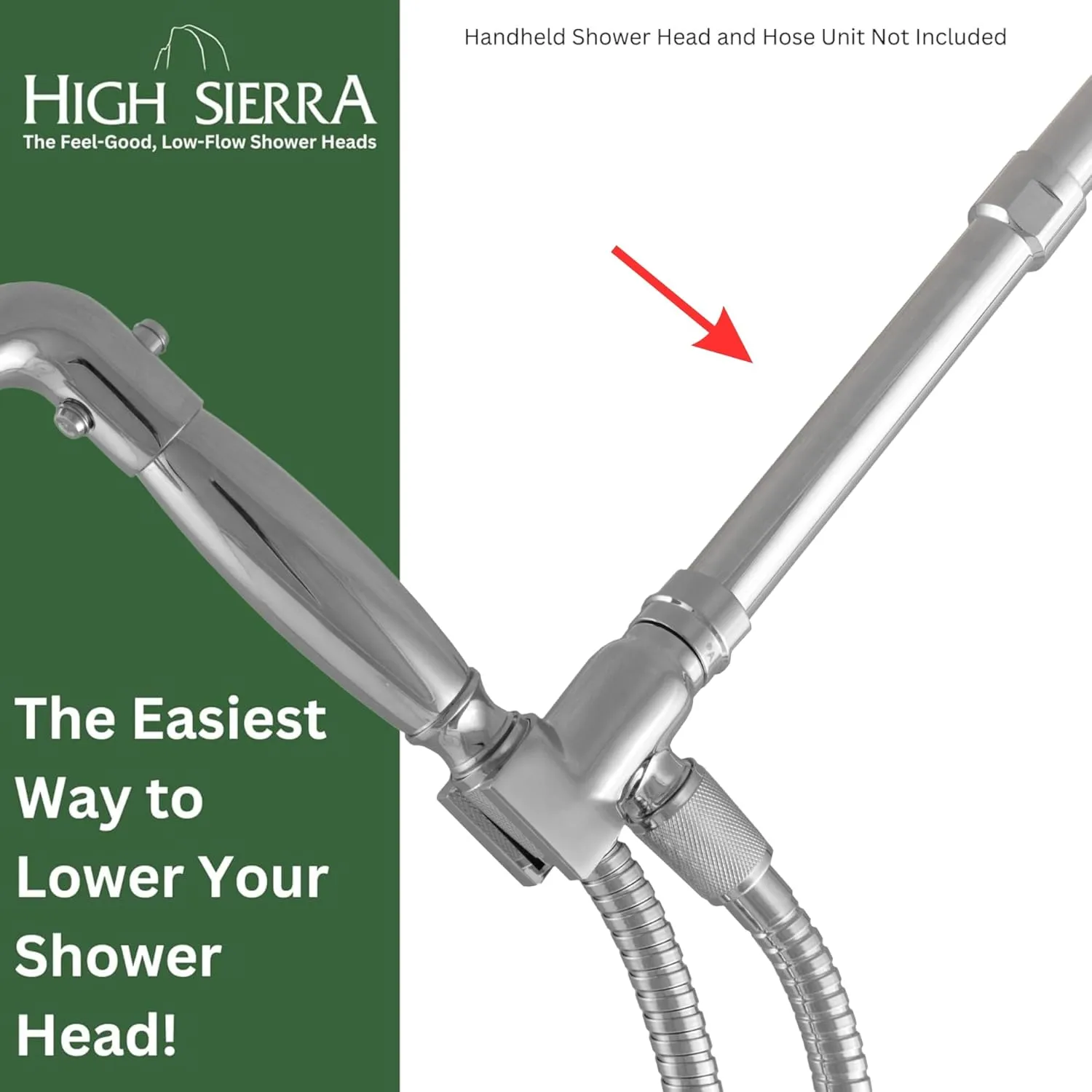 High Sierra Showerheads Bronze E-Z Reach Solid Metal Shower Arm Extension, 6"