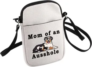 HOLLP Australian Shepherd Lover Gift Mom of an Ausshole Crossbody Bag Gift for Australian Shepherd Owner