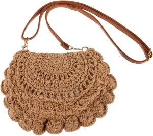 Homoyoyo Single Shoulder Bag for Women Adjustable Beach Bag Cotton Woven Design Purse for Travel Vacation and Daily Use Unique Chic Style with Craftsmanship