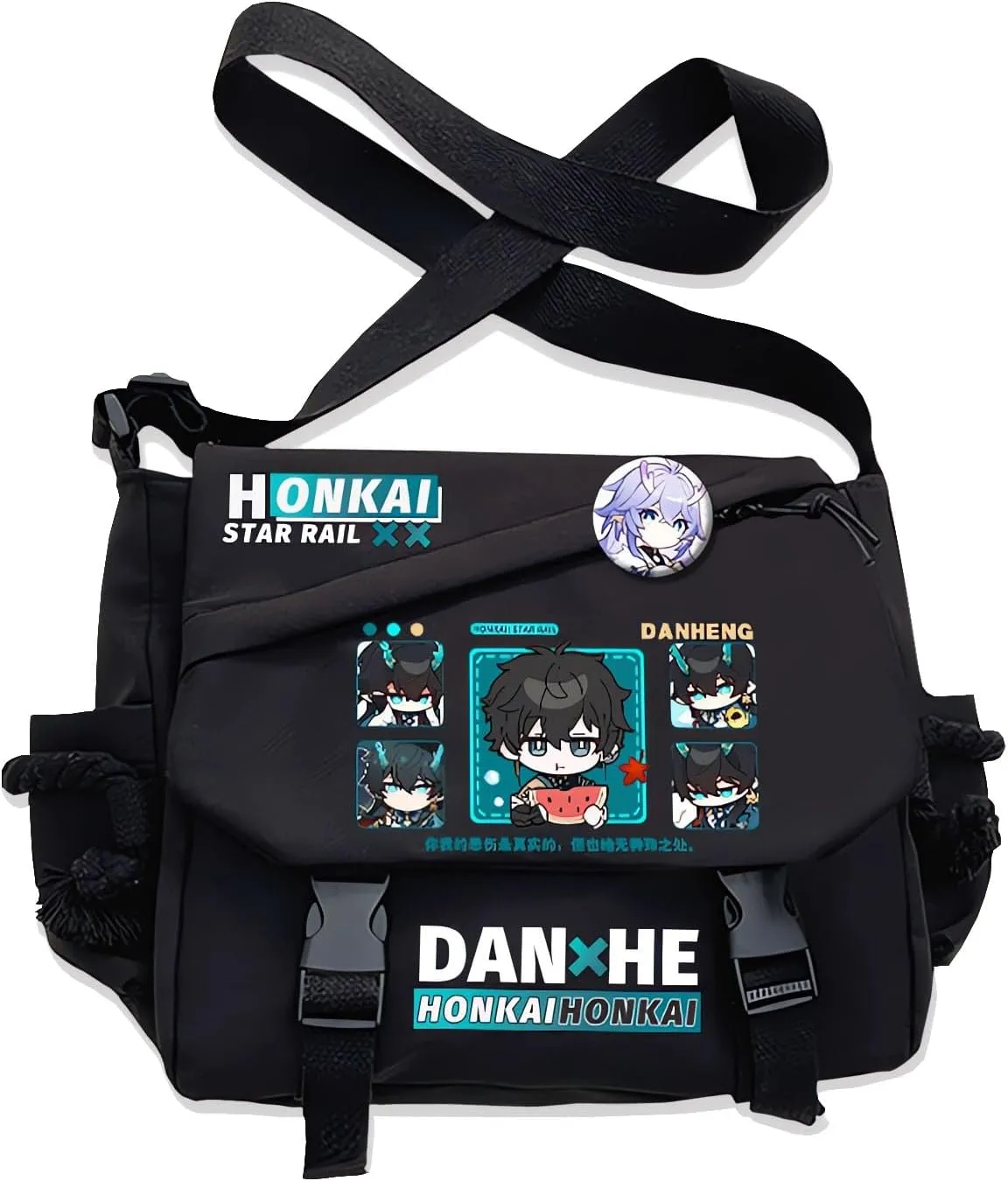Honkai Star Rail Handbag Blade Crossbody Bag Single Shoulder Bag Adult Anime 3D Print Backpack Black Bag