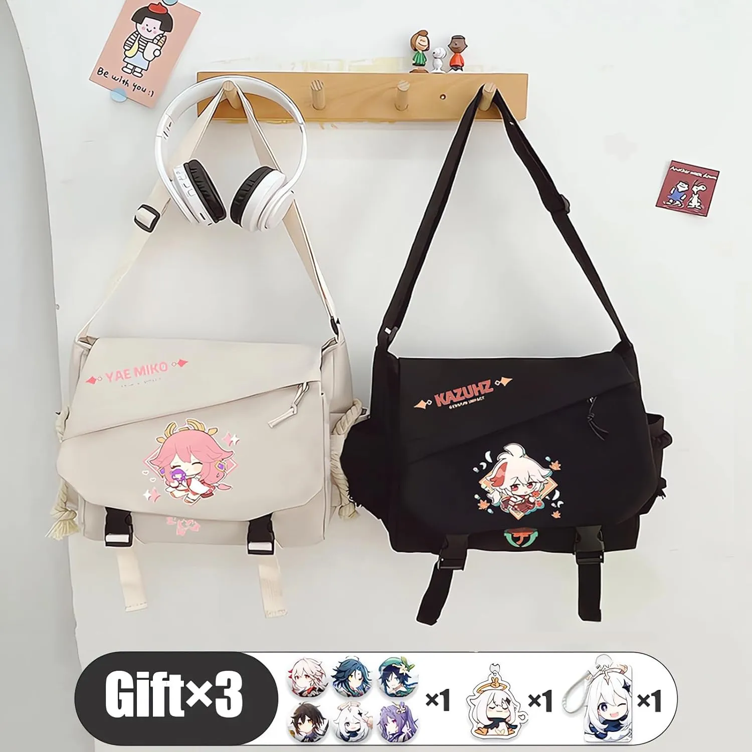 Honkai Star Rail Handbag Blade Crossbody Bag Single Shoulder Bag Adult Anime 3D Print Backpack White Bag