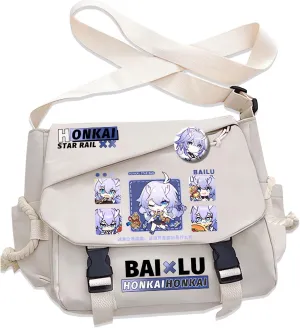 Honkai Star Rail Handbag Blade Crossbody Bag Single Shoulder Bag Adult Anime 3D Print Backpack White Bag