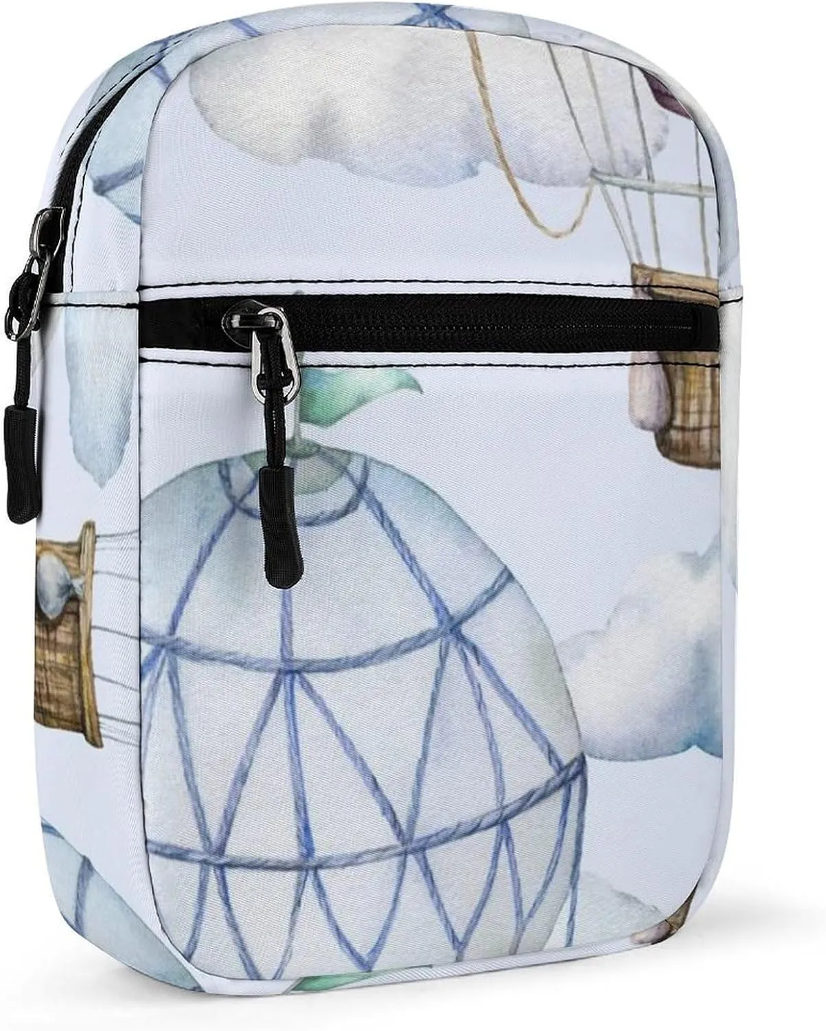Hot Air Balloons And Clouds Detachable Shoulder Strap Exquisite Small Shoulder Bag