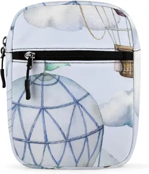 Hot Air Balloons And Clouds Detachable Shoulder Strap Exquisite Small Shoulder Bag