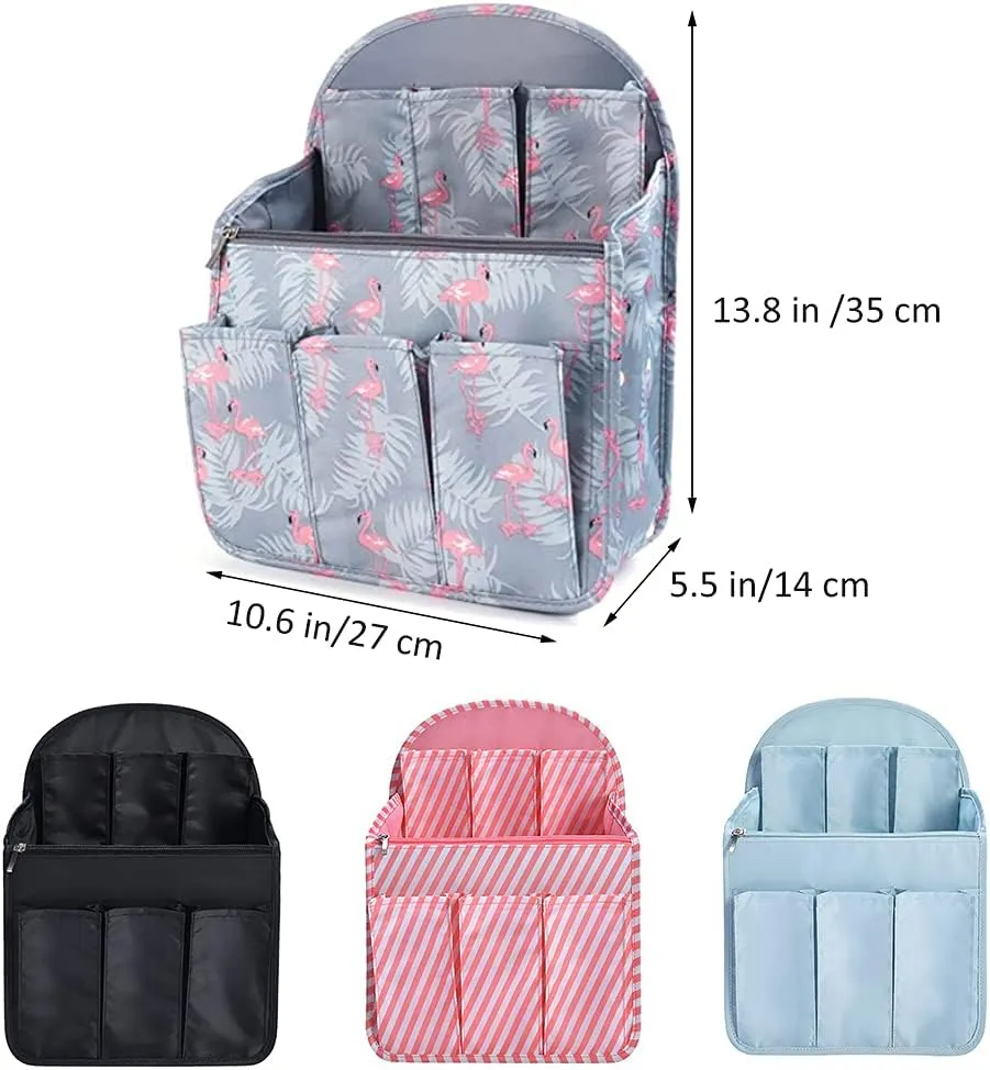 HOYOFO Backpack Organizer Insert Big Bag Divider for Rucksack Purse Lightweight Nylon Shoulder Bag Organiser Insert, Black(Large)