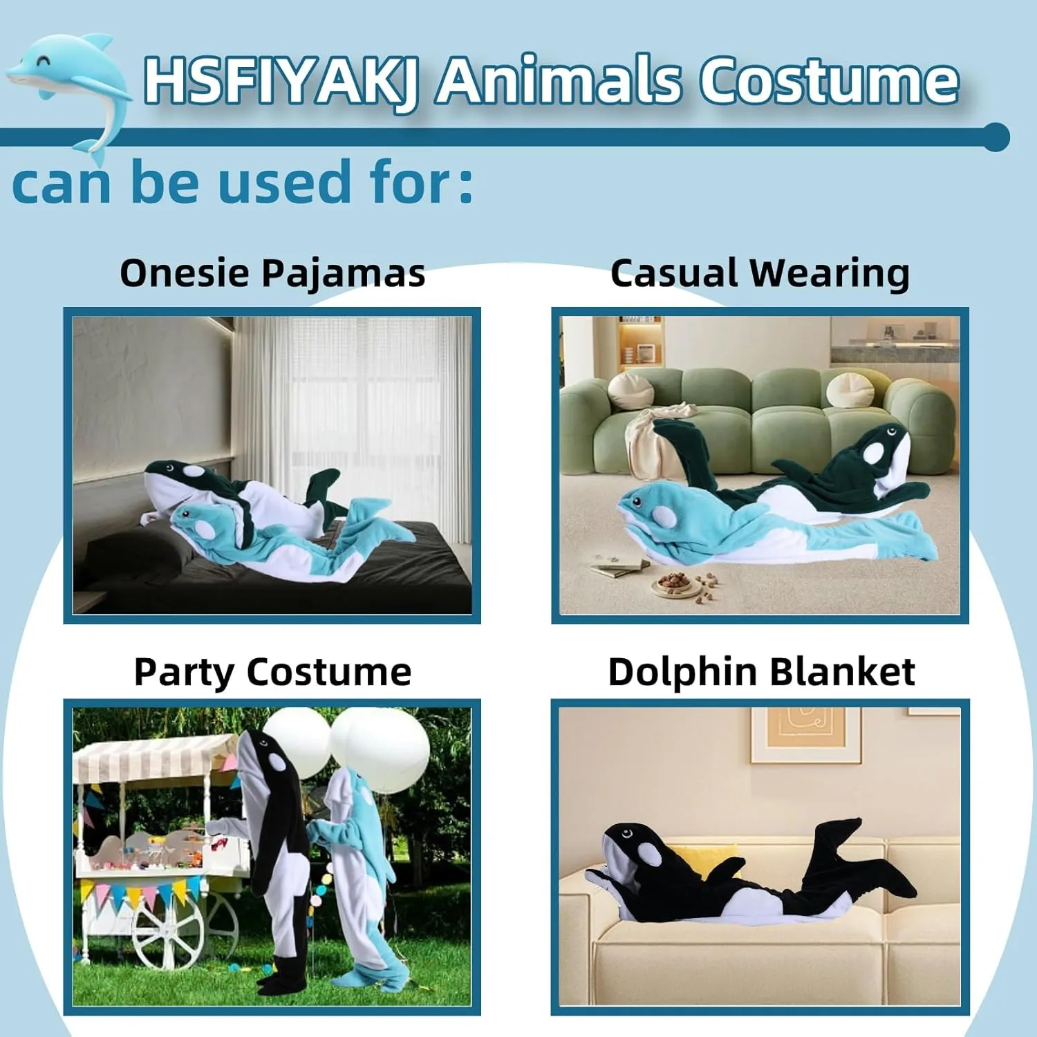 HSFIYAKJ Whale Blanket Hoodie for Adult Comfy Wearable Whale Onesie Pajamas Cartoon Whale Costume Animals Sleeping Bag