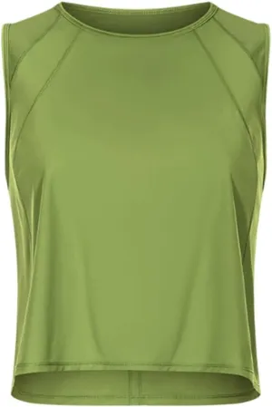 HSQSMWJ Women Sleeveless Vest Crop Short Sexy Back Open-air Speed Dry Breathable Sports Yoga Clothes