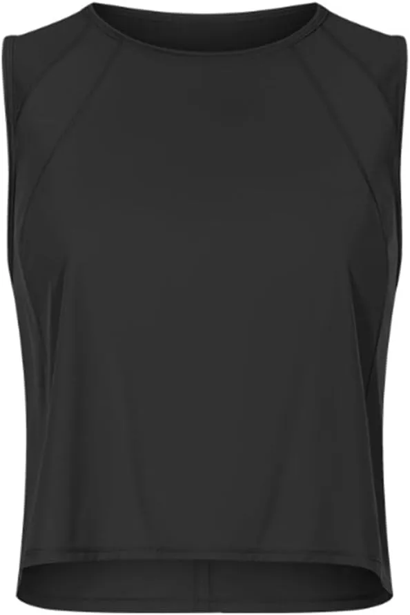 HSQSMWJ Women Sleeveless Vest Crop Short Sexy Back Open-air Speed Dry Breathable Sports Yoga Clothes