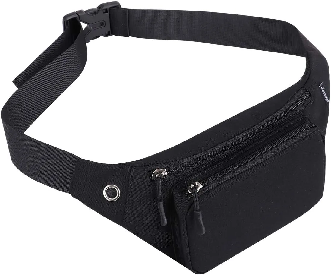HUA ANGEL Fanny Pack for Women & Men - Crossbody Waist Bag Lightweight Belt Bum Bag for Sports, Travel, Hiking, Everyday Use