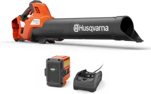 Husqvarna 230iB Battery Powered Cordless Leaf Blower, 136-MPH 650-CFM Electric Leaf Blower with Brushless Motor and Quiet Operation, 40V Lithium-Ion 4 Ah Battery and Charger Included, 970480204
