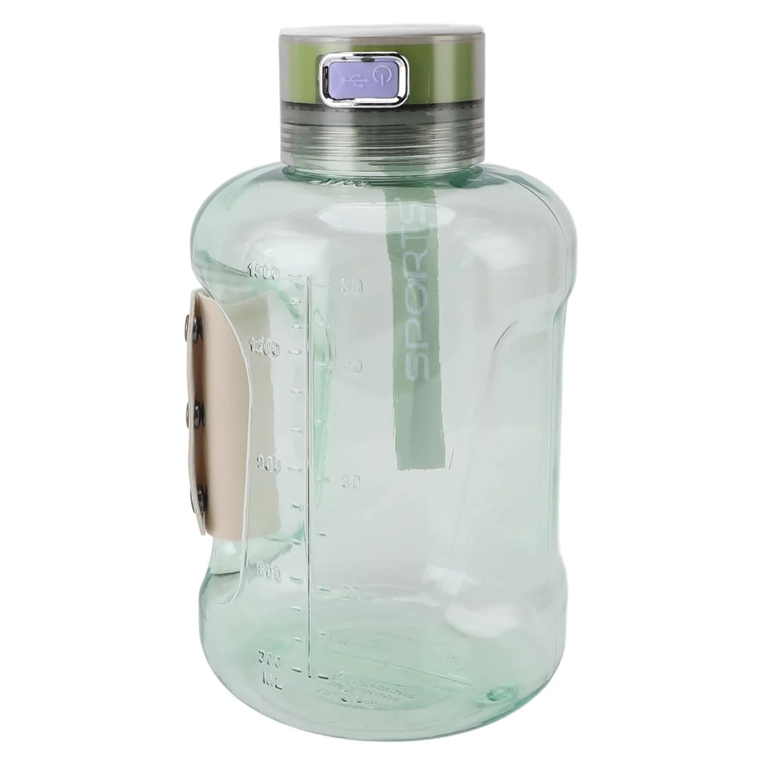 Hydrogen Rich Water Generator, 1300ppb to 1800ppb Leakproof Pt Sheet Hydrogen Water Bottle 1.5L SPE PEM Technology for Sports (Light Green)