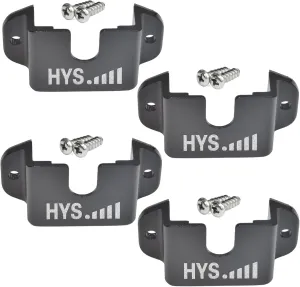 HYS Universal Ham CB Radio/All HT’s Microphone Hanger with Belt Clip/Universal Round Knob, Walkie Talkies/Marine Radio Back Belt Clip Holder Mount for Anytone Midland Icom Kenwood Yaesu (Black-4pcs)