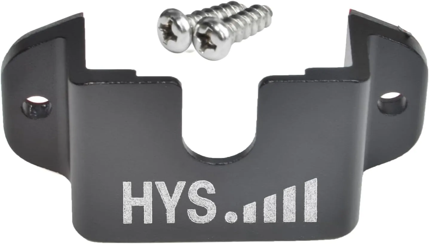 HYS Universal Ham CB Radio/All HT’s Microphone Hanger with Belt Clip/Universal Round Knob, Walkie Talkies/Marine Radio Back Belt Clip Holder Mount for Anytone Midland Icom Kenwood Yaesu (Black-4pcs)