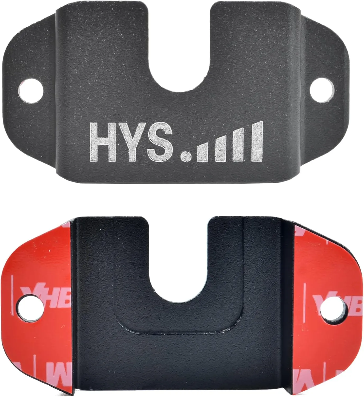 HYS Universal Ham CB Radio/All HT’s Microphone Hanger with Belt Clip/Universal Round Knob, Walkie Talkies/Marine Radio Back Belt Clip Holder Mount for Anytone Midland Icom Kenwood Yaesu (Black-4pcs)